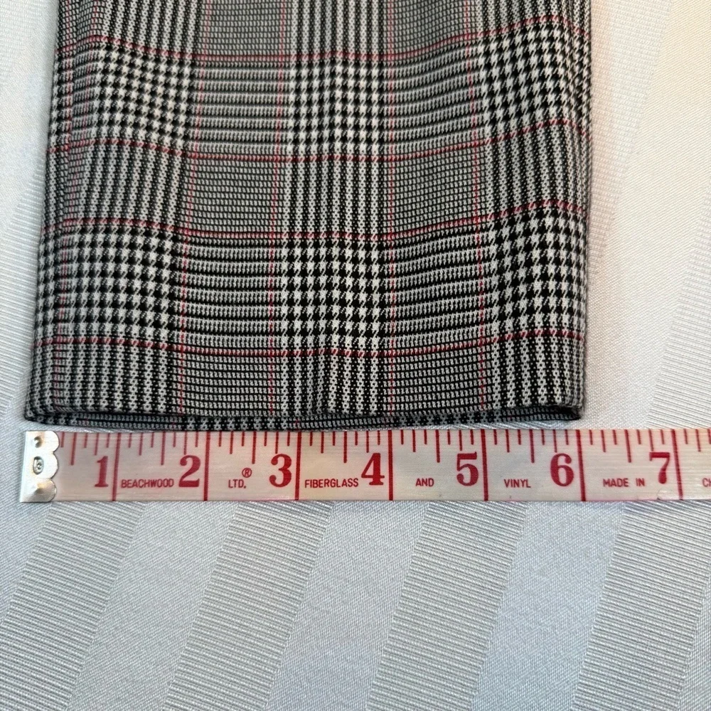 J. Crew 365 Plaid Trousers Pants Sz 4 Lined. Black, White & Red NWOT #H2873